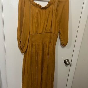 Elegant Mustard Dress